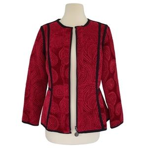 Trimdin Firenze Collection Reversible Scarlet Jacket Small
